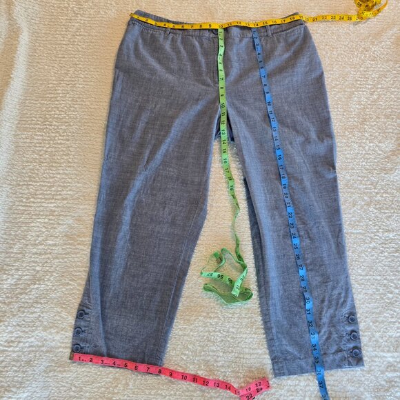 Talbots Sky Blue Perfect Cropped Pants Size 16 - Picture 16 of 16